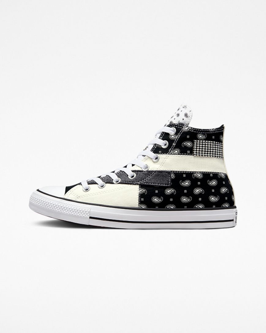 Tenisi Inalti Barbati Converse Chuck Taylor All Star Hacked Patterns Bej Negrii Albi | RO AC13YG635